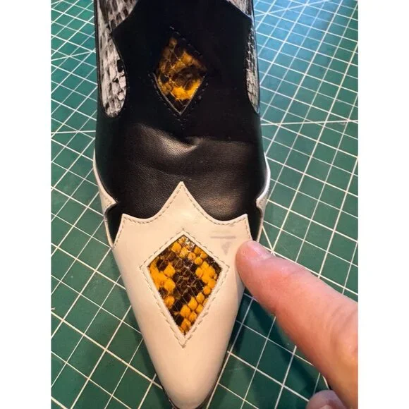 Lemonade Western Style Black White Cowboy Boots Snake Print Accents Womens Size - Picture 5 of 11